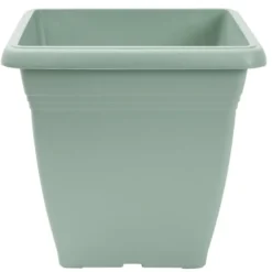 Pot de fleur carré 17L plastique vert laurier 32x32xH30cm