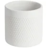 Pot de fleur gris clair motif nid d'abeille 1,29 L Ø13,5x12,3 cm - Capri