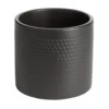 Pot de fleur noir mat motif nid d'abeille 1,29 L Ø13,5x12,3 cm - Capri