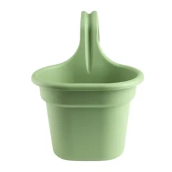 Pot de fleurs pour balcon plastique jaune 20,5x16xH26cm