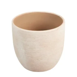 Pot de fleur terre cuite beige Ø14xH13cm