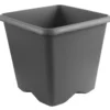 Pot de jardin carré Chorus gris anthracite 24,2 L