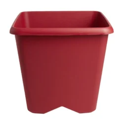 Pot de jardin carré Chorus rouge 24,2 L
