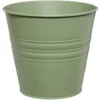 Pot en métal vert petit modèle Ø16xH13cm