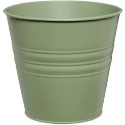 Pot en métal vert petit modèle Ø16xH13cm