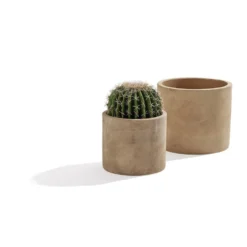 Pot en terre cuite gris foncé Ø28xH25cm