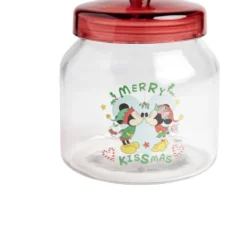 Pot en verre Disney Mickey Merry Kissmas avec couvercle Ø16xH20cm