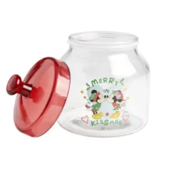 Pot en verre Disney Mickey Merry Kissmas avec couvercle Ø16xH20cm