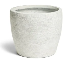 Pot fibre d'argile blanc Ø27xH24cm
