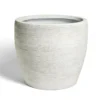 Pot fibre d'argile blanc Ø45xH41cm