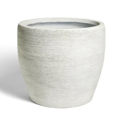 Pot fibre d'argile blanc Ø45xH41cm