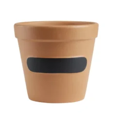 Pot à herbe rond en terre cuite Ø14xH14,5cm