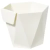 Pot hexagonal clipsable plastique blanc ivoire Ø12xH13cm