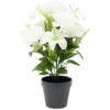 Pot lys blanc artificiel Ø25xH42cm