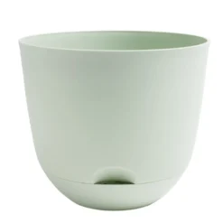 Pot rond avec réserve d'eau plastique vert Ø29,5xH25,8cm