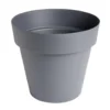 Pot rond Paris plastique gris Ø60xH52,5cm