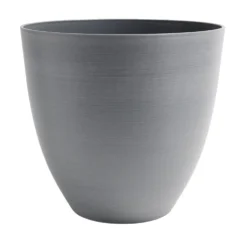 Pot rond plastique gris Ø37,8xH36cm