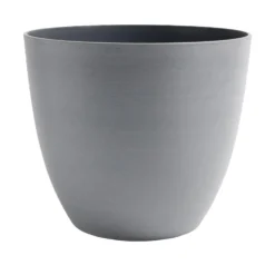 Pot rond plastique gris Ø28,8xH25cm