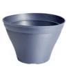 Pot rond pour plante en plastique gris Ø45xH30cm