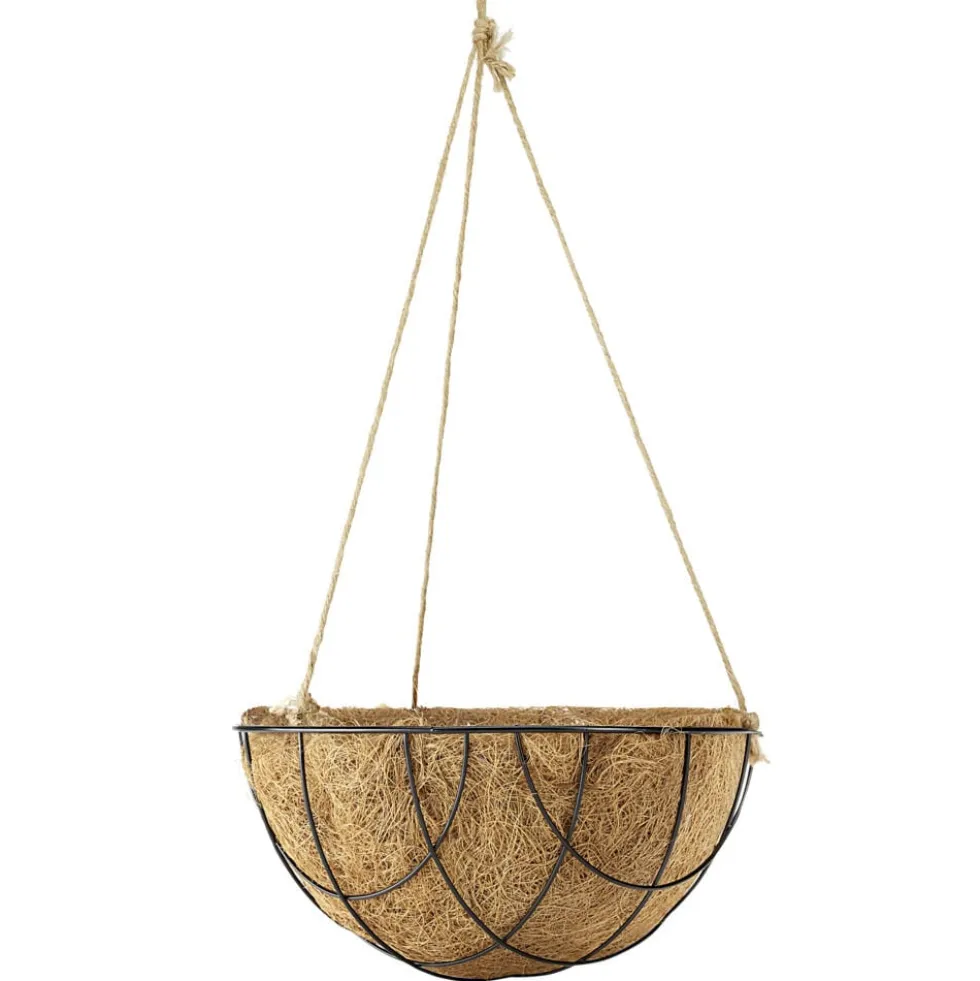 Pot suspendu en coco et métal Ø25xH13cm