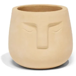 Pot visage en terre cuite Ø20xH18cm