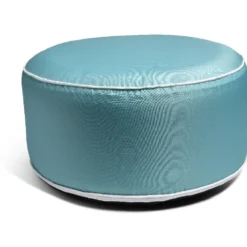 Pouf gonflable extérieur uni bleu lagon