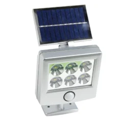 Projecteur de lumière solaire gris 6LED 150lms 10x3xH15,5cm