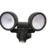 Projecteur LED solaire détecteur de mouvement 2 spots ronds