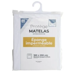Protège matelas blanc imperméable 160x200cm