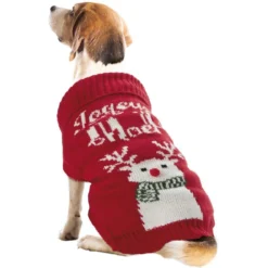 Pull renne de Noël pour chien avec pompon taille S