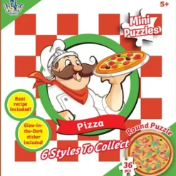 Puzzle rond pizza 36 pièces