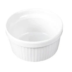 Ramequin en céramique blanc ø9,1xH.4,8 cm