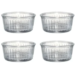 Ramequin individuel verre transparent x4