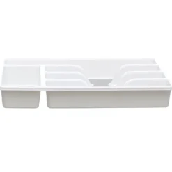 Range couvert blanc fond silicone gris 5 compartiments