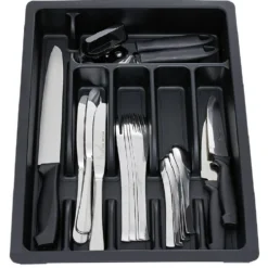 Range couverts extensible plastique noir