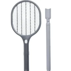 Raquette électrique anti insectes volants manche télescopique LED UV L45cm