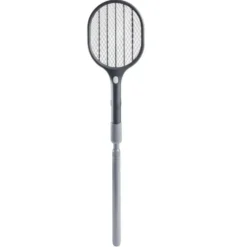 Raquette électrique anti insectes volants manche télescopique LED UV L45cm