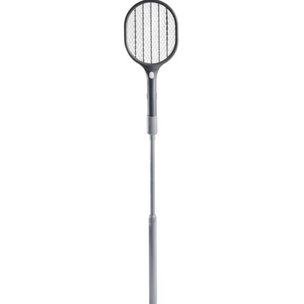 Raquette électrique anti insectes volants manche télescopique LED UV L45cm