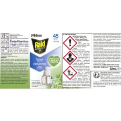 Recharge liquide antimoustique Raid avec recharge 45 nuits 32ml
