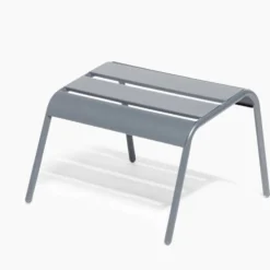 Repose-pied Fun métal gris 48x45xH32cm
