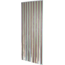 Rideau de porte anti insectes intérieur extérieur PVC multicolore L90xH220cm