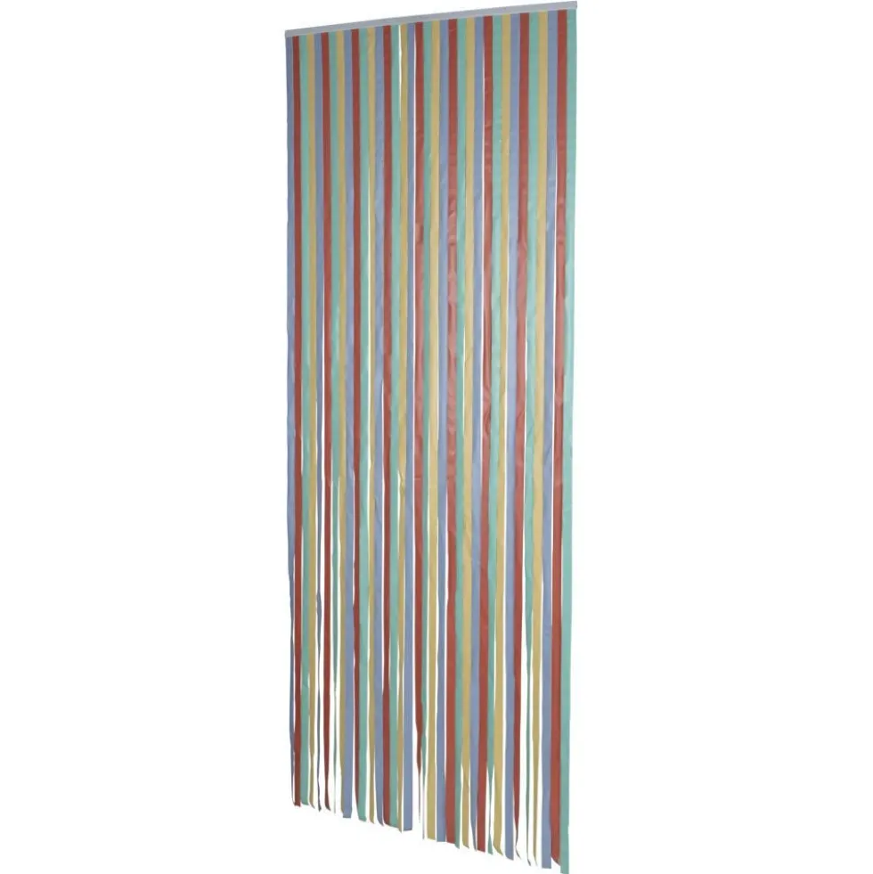 Rideau de porte anti insectes intérieur extérieur PVC multicolore L90xH220cm