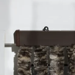 Rideau de porte chenille marron