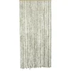 Rideau de porte jute feuillage vert 90xH200cm