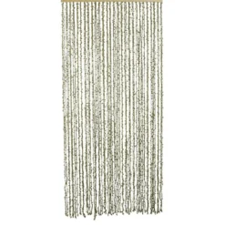 Rideau de porte jute feuillage vert 90xH200cm