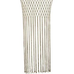 Rideau de porte macramé beige 90xH200cm