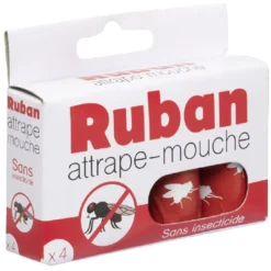 Ruban attrape mouche x4