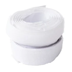 Ruban à boucle autocollant nylon blanc 1m