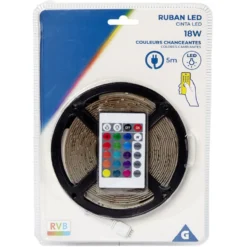 Ruban Led multicolore avec télécommande couleurs changeantes L. 5 m