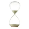 Sablier verre sable beige Ø10,5xH24,5cm